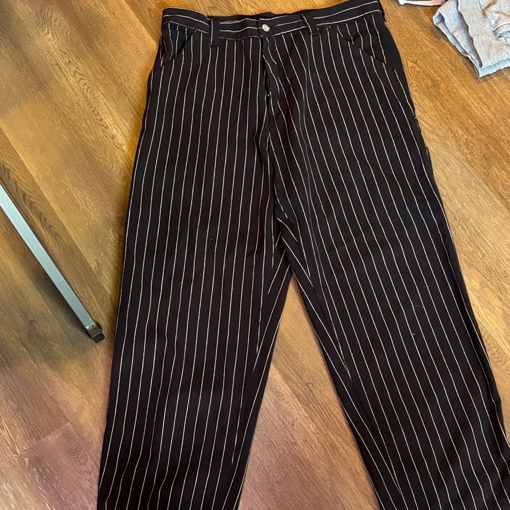 Carhartt Black Pinstriped Men's Dress Pants